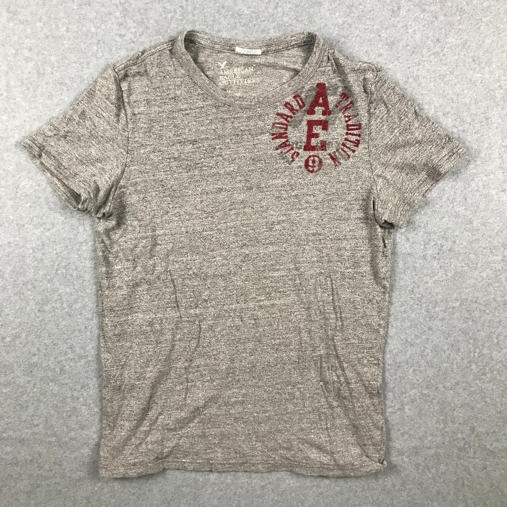American Eagle T Shirt Mens Medium Gray Vintage Fit Short Sleeve Cotton
